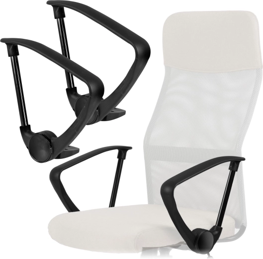 Accoudoirs noirs pour chaise Sydney II – ensemble de 2 pièces