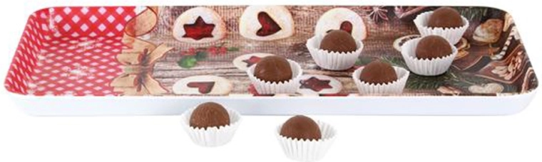 Plateau de service en mélamine TORO avec motif Linzer 35 × 16,5 cm