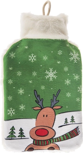 Bouillotte avec housse à motif de renne, 1,6 l