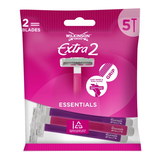 Rasoirs jetables pour femmes WILKINSON SWORD Essentials 2 Violet, 5 pcs