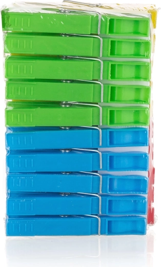Pinces à linge en plastique ECONOMY, assortiment de couleurs, 20 pièces