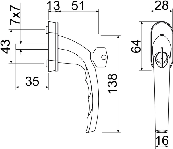 Crantage précis à 45° et dimensions claires