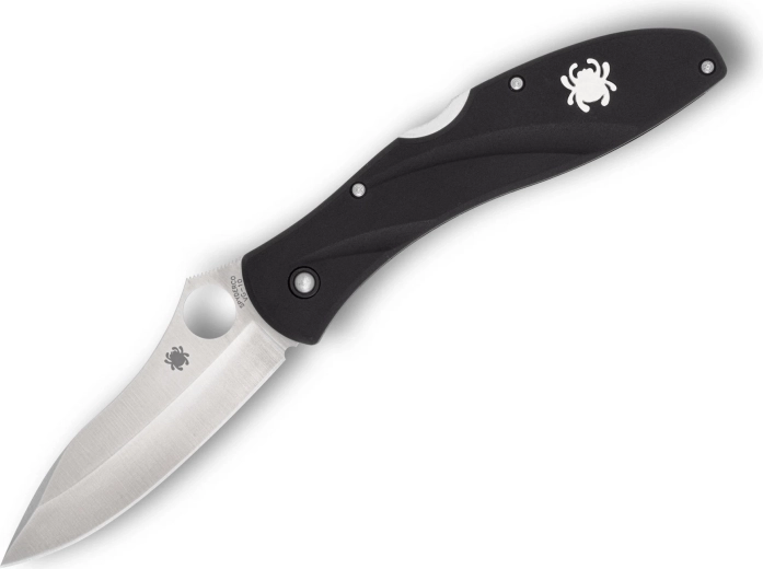 Spyderco Centofante 3 couteau de poche pliant 7,9 cm, finition satinée, FRN noir