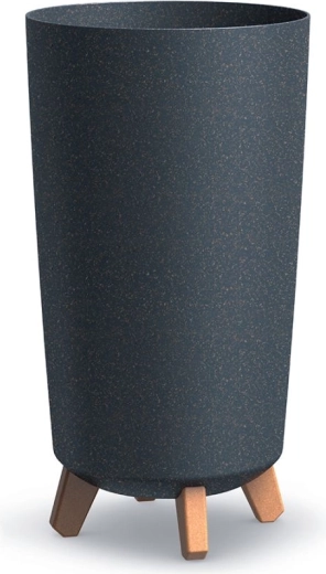 Cache-pot sur pieds Gracia Tubus Slim Eco Wood 24 cm – anthracite