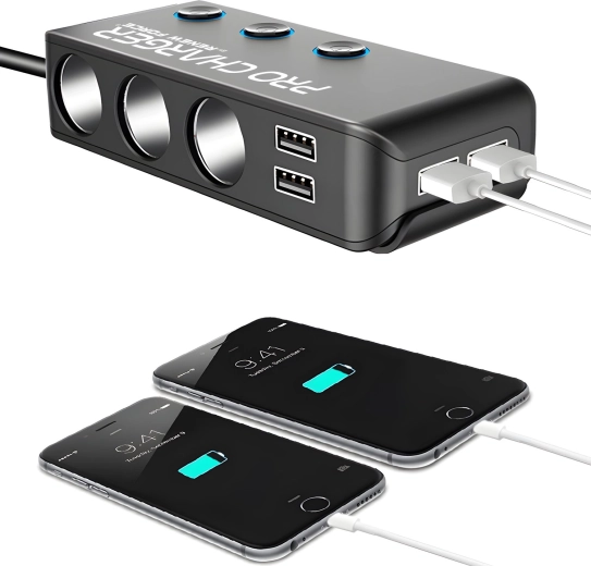 Charge 4× USB incluant Quick Charge 3.0 et Power Delivery