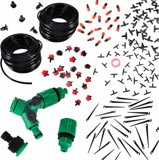 Kit d’arrosage par brumisation et goutte-à-goutte 25 m LUARO pour jardin