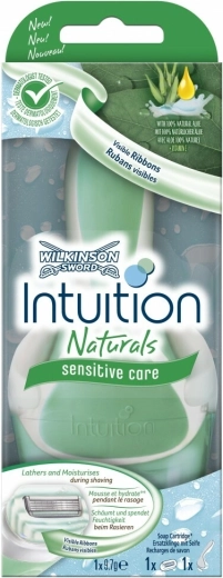 Rasoir pour femmes Wilkinson Intuition Naturals Sensitive Care + 1 recharge