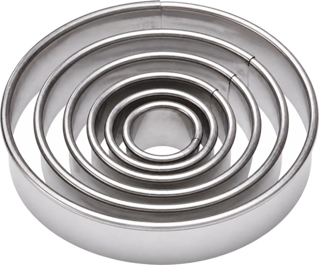 Emporte-pièces ronds Orion en acier inoxydable de 1,3 à 5,2 cm - 5 pièces