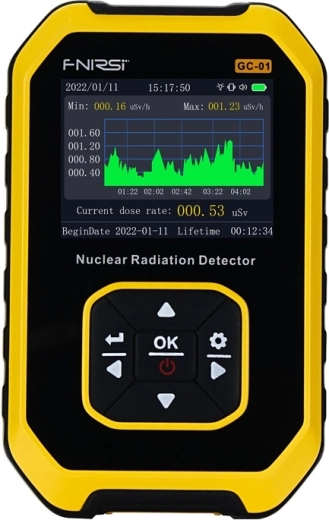 Détecteur de rayonnements nucléaires FNIRSI GC-01 Compteur Geiger avec écran LCD et USB‑C