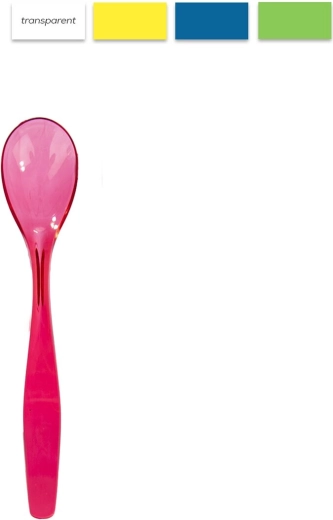 Mini cuillère à dessert en plastique UH, coloris assortis, 1 pièce