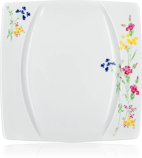 Design carré moderne avec décor floral