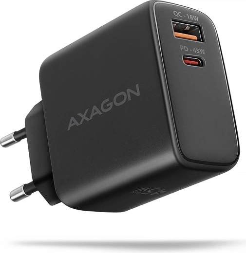 ACU-PQ45 Chargeur 2 ports QC3.0, 4.0/AFC/FCP/PPS/Apple + PD Type‑C, 45 W, noir