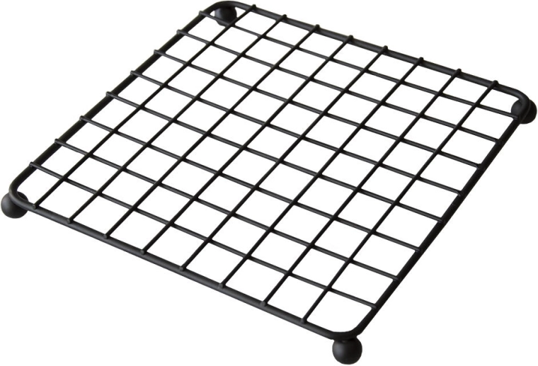 Dessous de plat en métal 19 × 19 × 2 cm, noir