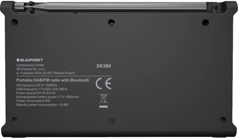 Radio compacte avec batterie