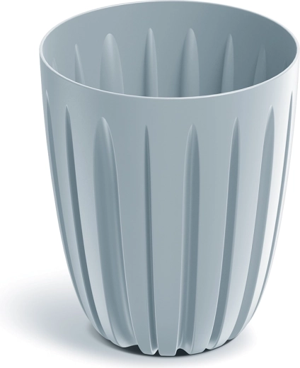 Cache-pot Wario 13,7 cm gris clair avec insert intérieur