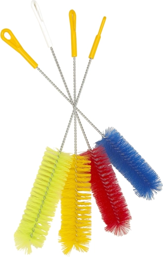 Brosse pour bouteilles en plastique et métal (assortiment de couleurs)