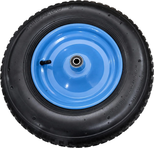 Roue pneumatique de rechange pour brouette 4.00-8 2PR avec chambre à air et axe - 1 pièce
