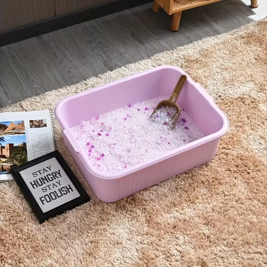 Litière pour chats en gel de silice 1,5 kg, non agglomérante et sans poussière, 3,8 l