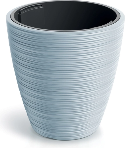 Pot de fleurs Vena Round 39 cm gris clair avec insert