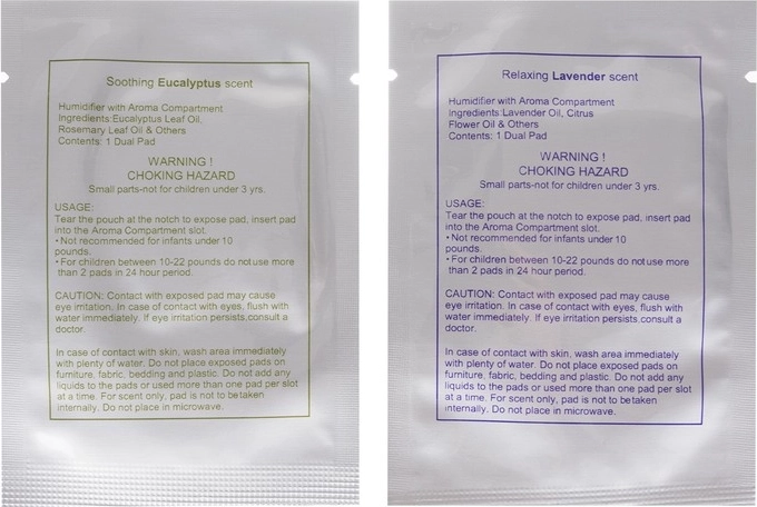 Deux parfums dans un seul emballage : lavande et eucalyptus