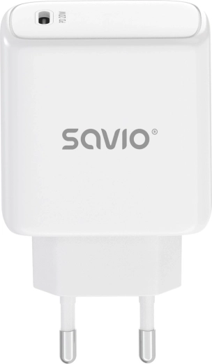 Chargeur secteur Savio USB-C Power Delivery 20 W blanc