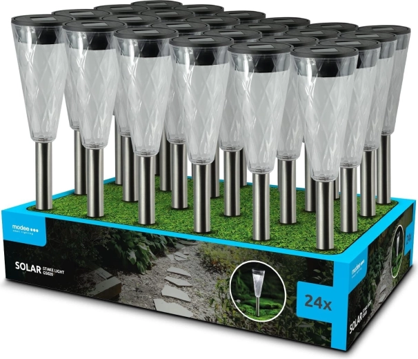Lampe solaire LED de jardin Modee à planter GS020 35 cm blanc froid