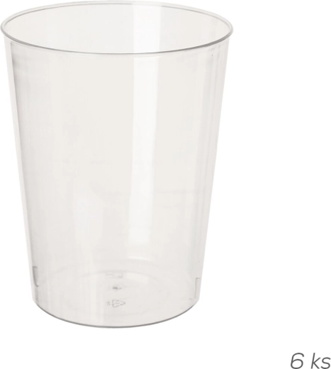 Gobelet en plastique transparent de 280 ml - 6 pièces