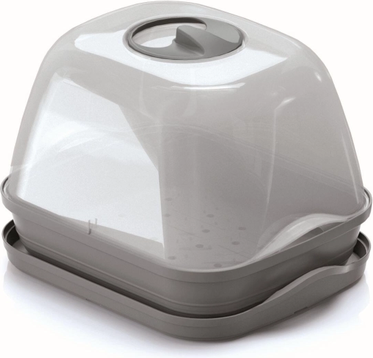 Plateau de semis avec couvercle 25,7 × 19,6 × 18,5 cm, gris