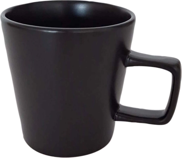 Tasse en céramique Kitchisimo noir mat 350 ml