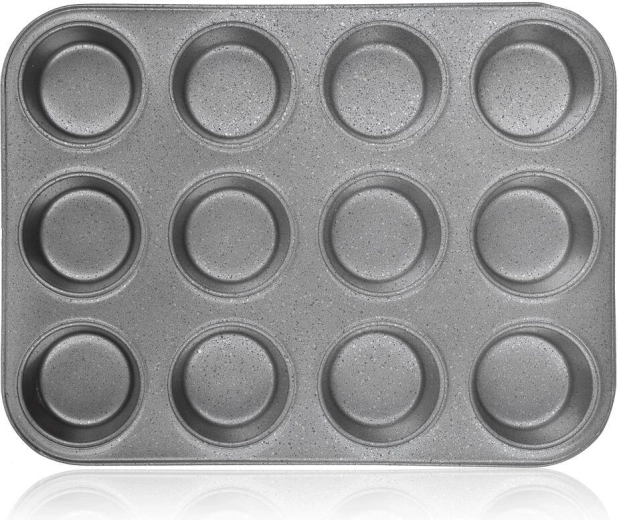 Moule à muffins GRANITE avec revêtement antiadhésif, 12 pièces