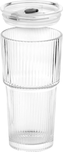 Couvercle avec joint et ouverture pour paille