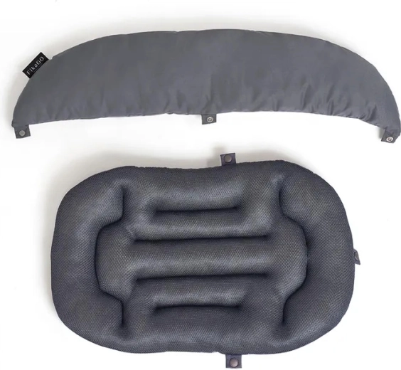Coussin en forme de lune avec fixation modulable
