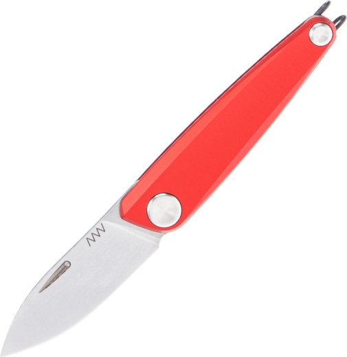 ANV Knives Z050-BB Red couteau de poche pliant 6,5 cm, stonewash, aluminium rouge