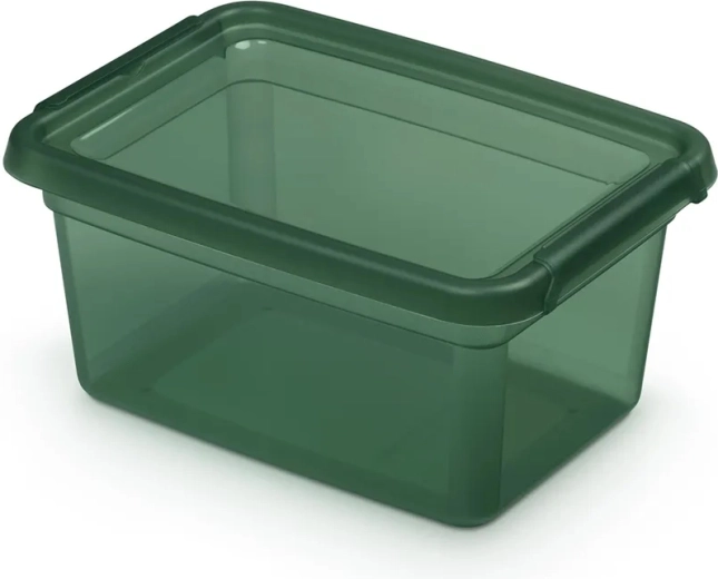 Basestore PINE boîte de rangement avec couvercle et clips 1,5 l