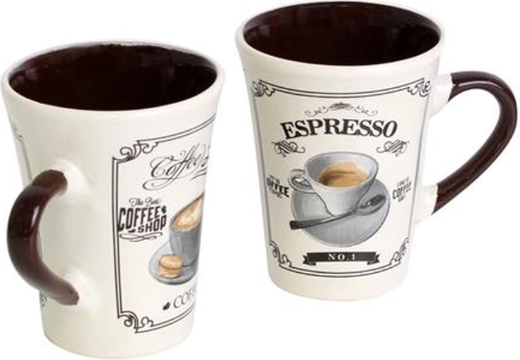 Tasse à espresso en céramique TORO 80 ml, assortiment de motifs Café Bistro