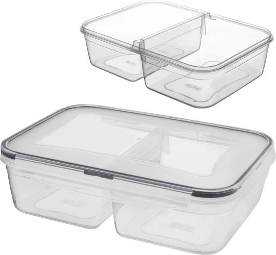 Boîte alimentaire compartimentée avec couvercle et joint 2 l