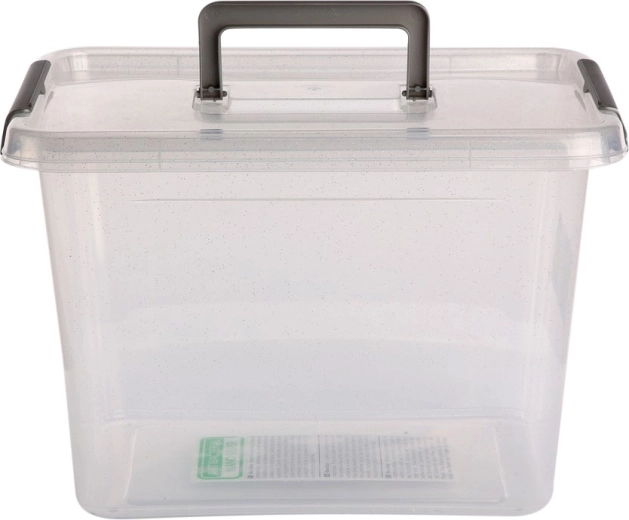 Boîte de rangement antibactérienne avec couvercle et poignée 19 l