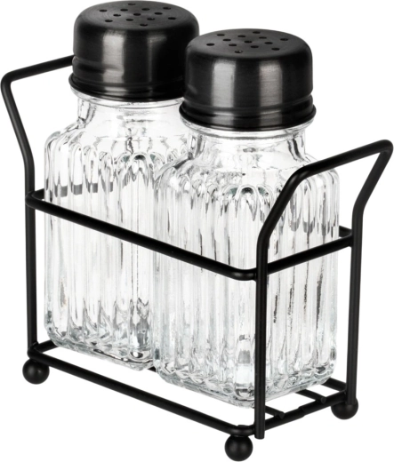 Verre et métal robustes en élégant noir