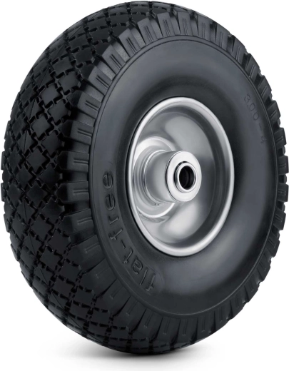 Roue sans chambre à air pour brouette 3.00-4 noir/argent HUMBERG