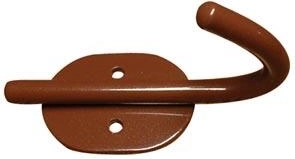 Patère Mono Mini 40 × 80 mm, marron, acier