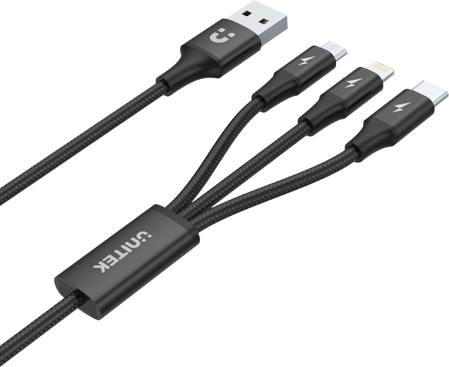 3 connecteurs en un – charge jusqu’à 3 appareils