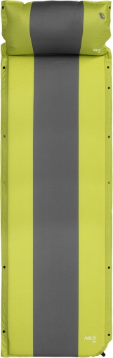 Matelas autogonflant avec oreiller NILS Camp vert