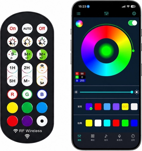 Contrôle via application et télécommande