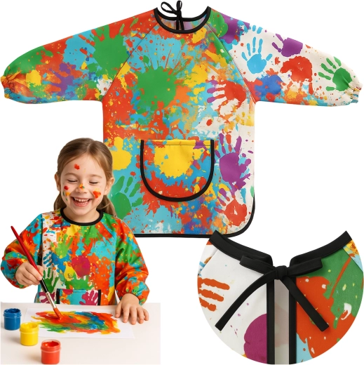 Tablier de protection imperméable pour peinture pour enfants KRUZZEL 4–6 ans - 1 pièce