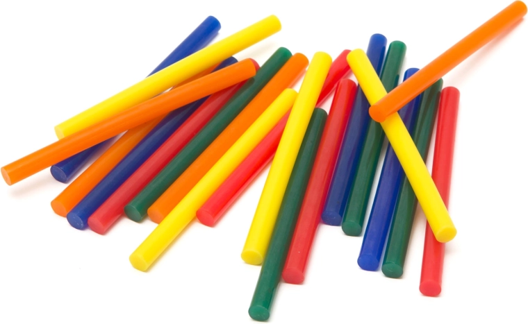 Bâtonnets de colle thermofusible colorés pour pistolet à colle, 7 mm, 20 pièces