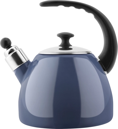 Théière émaillée Balbina conique 2,5 l bleue
