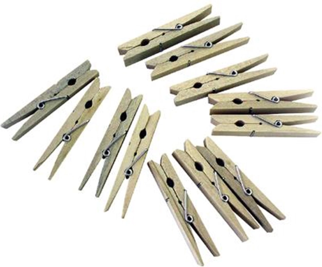 Pinces à linge en bois TORO 24 pcs