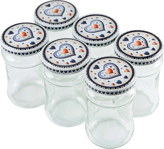 Lot de 6 bocaux de conservation Twist 315 ml avec couvercles