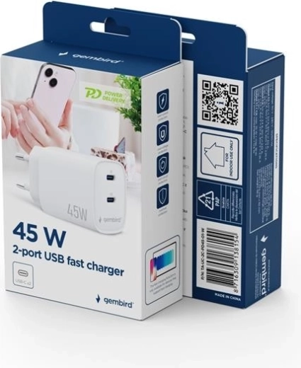 Charge rapide USB Power Delivery jusqu’à 45 W