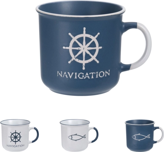 Mug en céramique SEA 480 ml – mix de décors marins